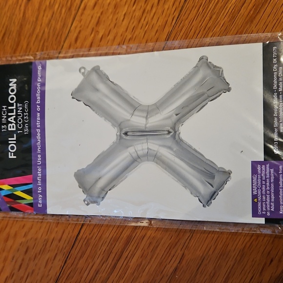 Silver Foil Balloon - Letter X, NWT - Picture 1 of 1